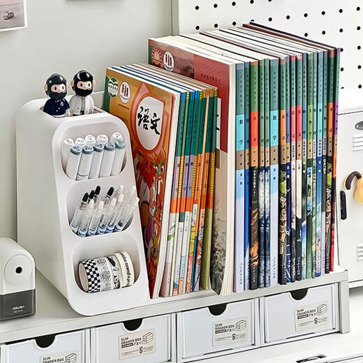 Shantou Lincun книжная полка для настольных книг с фиксированным хранилищем, устойчивая к падению студенческая перегородка для канцелярских принадлежностей, многофункциональная коробка для хранения подставок для книг, заварной крем