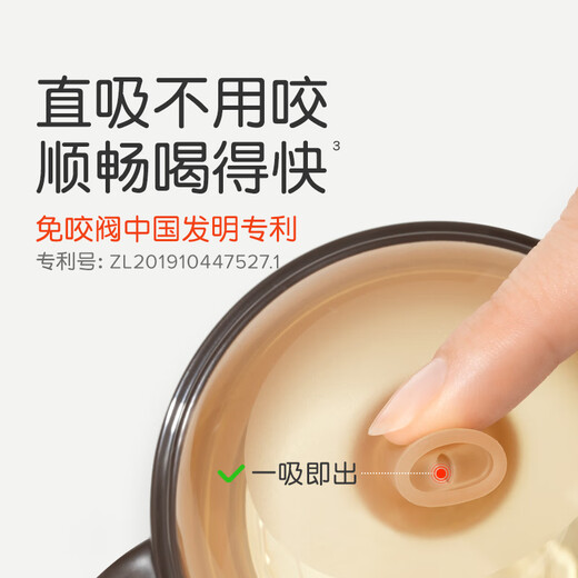 Shixi straw pacifier (gravity ball can be installed over 12 months old) for babies 1-3 years old, wide-diameter silicone direct drinking