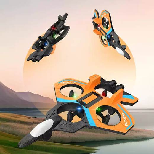 TKHE cross-border foam remote control aircraft fighter quadcopter children's toys small drone manufacturer blue S3 foam drone standard single battery