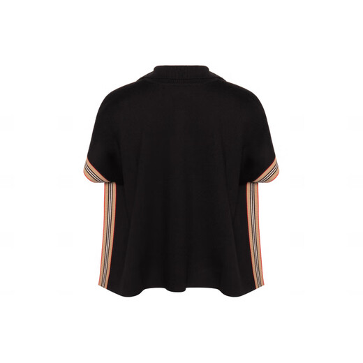 Burberry cape FW22 striped pullover loose lapel black children's style black M