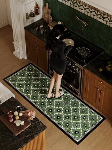 Yusenyi kitchen floor mats are non-slip and oil-proof, wipeable and wash-free foot mats, chef's entrance room, special-shaped cuttable diatoms 2_ Selena B type 50x120cm