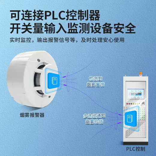 Wired photoelectric smoke detector smoke temperature integrated alarm fire fire smoke 48V flame retardant normally open normally closed smoke temperature integrated detector 12V