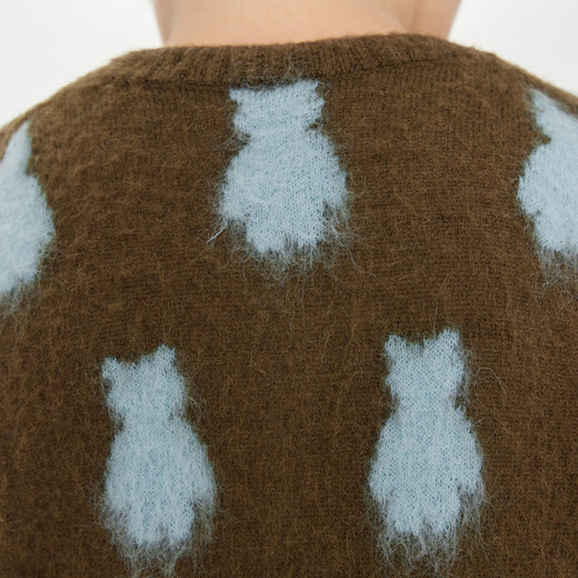 Jnby by JNBY Parent-child clothing Jiangnan Buyi children's clothing autumn sweater jacket non-sticking boys and girls 1N9310160 319 military green 170 cm (different styles for adults)