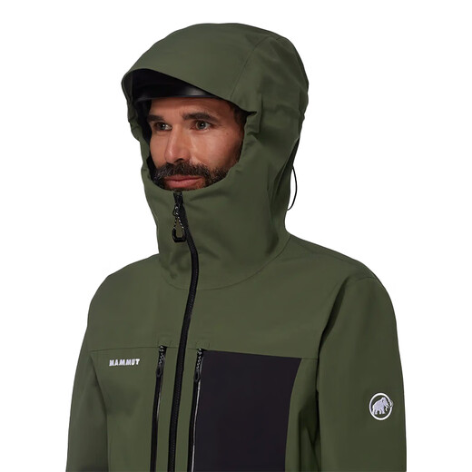 Mammoth MAMMUT Mammoth Men's Stoney Outdoor Ski Casual Commuting Comfortable Lightweight Hard Shell Jacket 40294-Dark Olive Green M