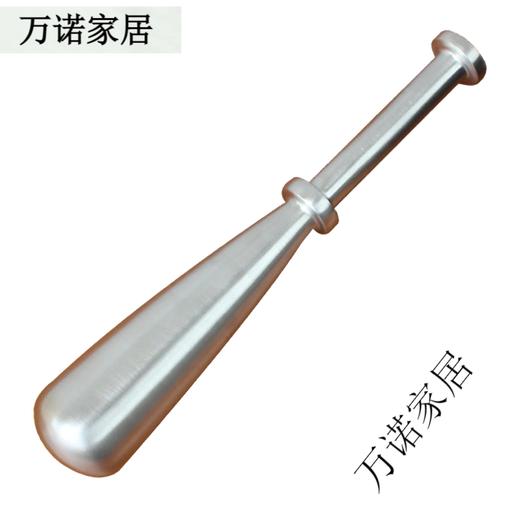 Solid 304 stainless steel medicine pestle, no filler, hammering rod, mortar and bowl, chili pepper punching rod, tapered rod head diameter 4cm, length 21.4cm, 0.86 kg
