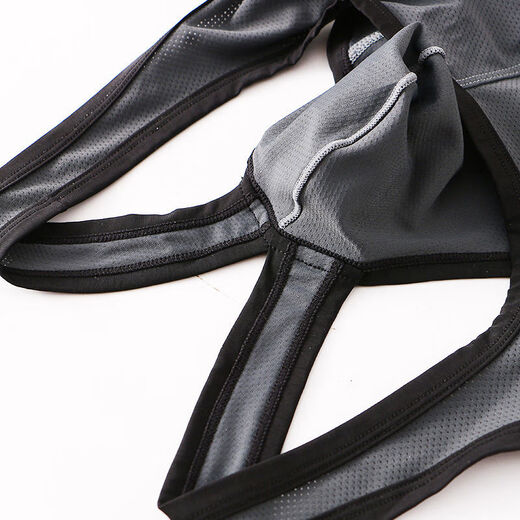 Men's transparent thong ice silk mesh one-piece hip-lifting high-elastic underwear solid color slim sexy double thong black M