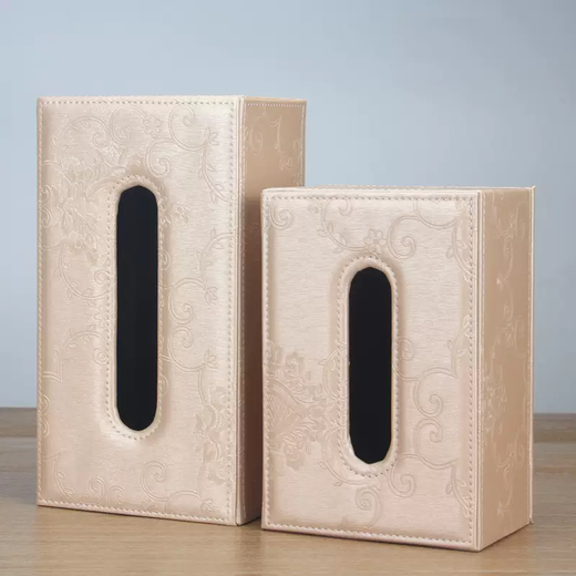 Yusenyi simple European style tissue box, leather tissue box, creative living room coffee table, restaurant, bedroom, home car, large retro pattern
