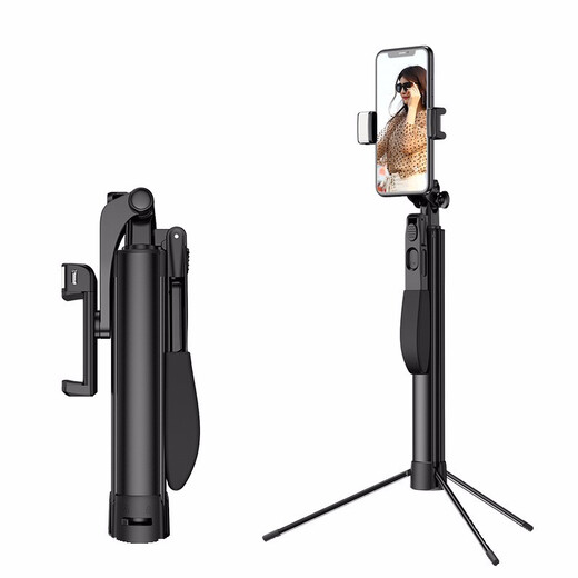 Thysent Anti-Shake Floor Stand Selfie Stick Füllfüllungsleuchte Drei-in-One