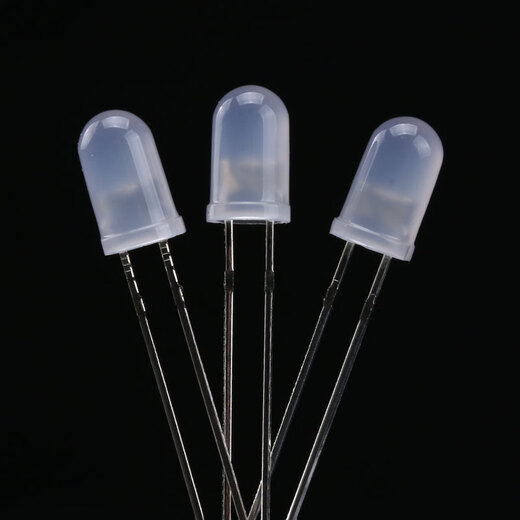 YourCee3/5mm transparent/fog/straw hat plug-in LED lamp bead/light-emitting diode white red blue yellow emerald green RGB colorful 3mm_Colorful_fast and slow flashing alternately_long feet (10 pieces) No Specifications