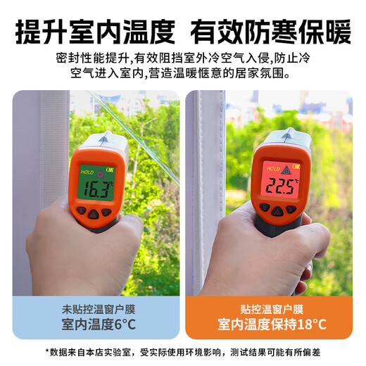 Mandelai window windproof and thermal insulation film, window sealing plastic film, air leakage artifact, windproof, cold and warm, fully enclosed sealed plastic cloth thermal insulation film, double layer thickening, rural winter 1.5*1.5m