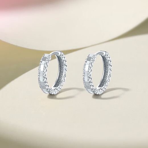 Saturday Fu PT950 platinum earrings for women, sparkling temperament and versatile earrings for your girlfriend, one pair - 3.34g