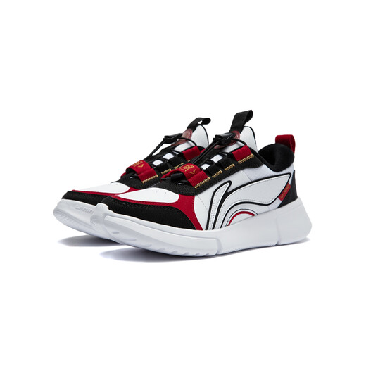 Li Ning children's shoes, children's sports shoes, cotton shoes, men's and older children's New Year's style plus velvet warm Year of the Horse casual shoes 36YKCS192-25