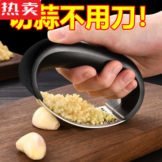 MZXM Japan-imported high-quality stainless steel garlic press, multi-functional household garlic squeezing tool, garlic pressing tool, manual stainless steel garlic press, 1 pack, easy to produce mud, effortless