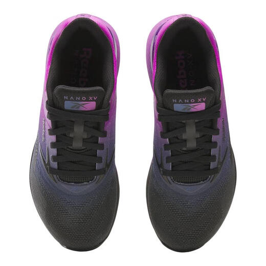 Reebok women's training shoes, cushioning support, flexible fit, non-slip grip, breathable and wear-resistant mesh material, EVA midsole BLACK/TWILIGHT PURPLE/PUR 38