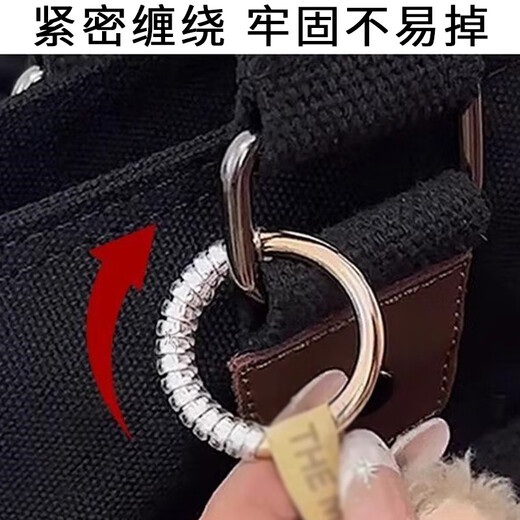 Zhenwu labubu doll anti-fall buckle labubu hanging doll coil lanyard keychain anti-lost pendant 2 pieces in Aurora white + 2 pieces in transparent color