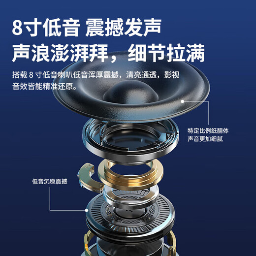 Konka KL-9 square dance audio 8-inch outdoor high-volume Bluetooth portable speaker high-power portable mobile performance K song subwoofer stall stall speaker dual microphone