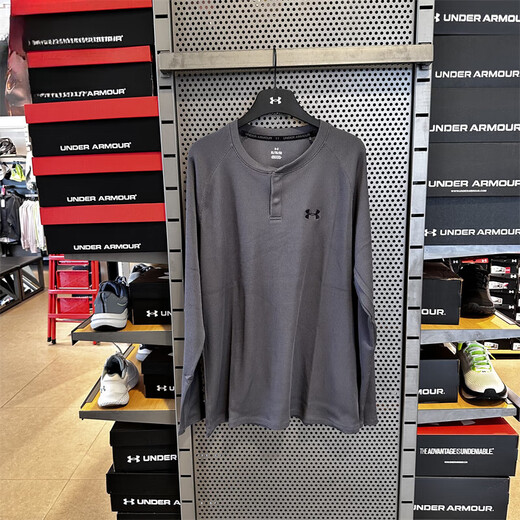 Under Armor UA Men's Henley Collar Waffle Long Sleeve T-Shirt 6010174 6010174-001 M