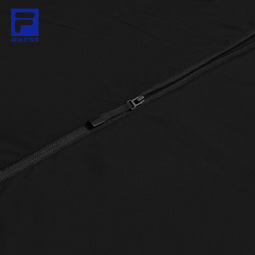 FILA Official Men's Cotton Clothes 2026 Spring New Fitness Sports Simple Loose Warm Hooded Jacket Dark Black-BK L 175/96A/L