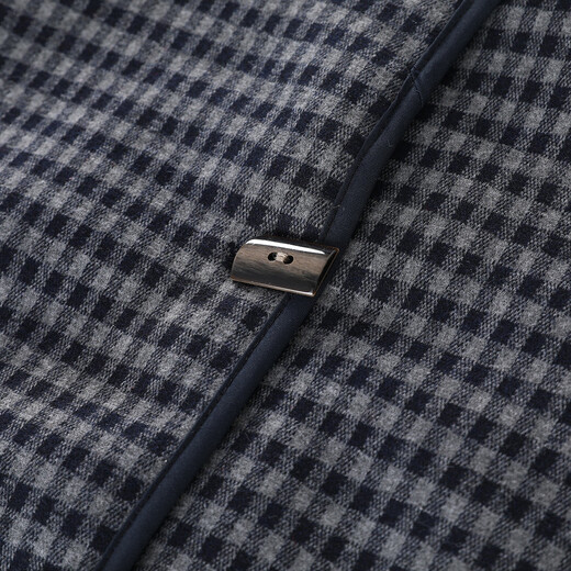 Montagut children's clothing boys winter plaid hooded plus velvet coat for older children college style fashionable thickened warm coat