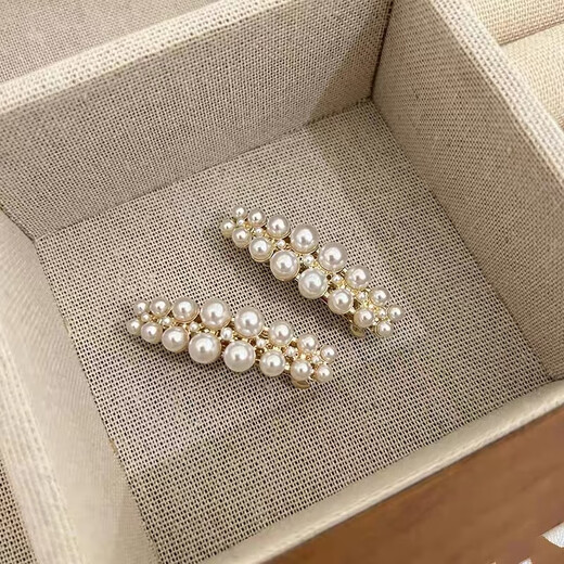 Chimera (CHIMERA) 2 pieces of noble and luxurious bangs hair clips spring clip ponytail clip half-tied one-word clip side hair accessories girl birthday gift