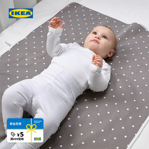 IKEA LEN baby changing mat 90x70 with polka dots/grey baby changing mat gray 90x70cm