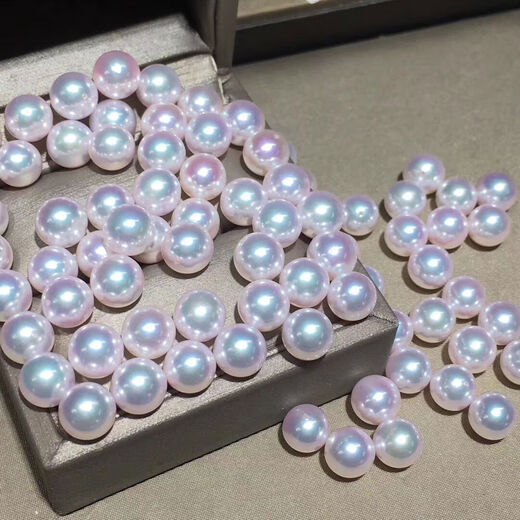 Shantou Lincun Japanese Flower Beads Akoya Seawater Pearls Bare Beads Customized Single Loose Beads Small Pearls Round Diy Pendant Earrings for Women If you need customized finished products, please contact the store customer service, customization is non-returnable and non-exchangeable 8-8 o'clock 5mm
