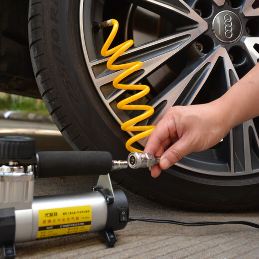 Ulite car air pump special extended inflation tube accessories high-pressure air line valve tire pump connector 1 meter card set big head inflation tube