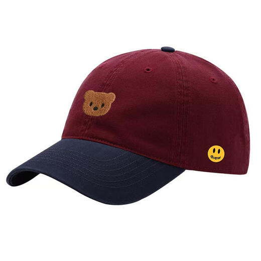 DREWSEEW smiley face baseball cap for men and women, niche fashion, simple and versatile, sunshade and sun protection, loose and versatile, couple and student warm hat, black, adjustable