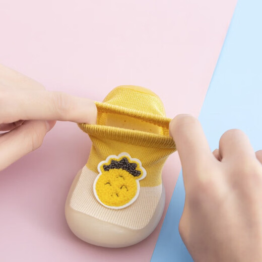 Baby toddler shoes Baby toddler socks and shoes for men and women, infants and young children, spring and autumn, children's fruit cartoon, breathable blue 22/23 Inner length 13.5cm