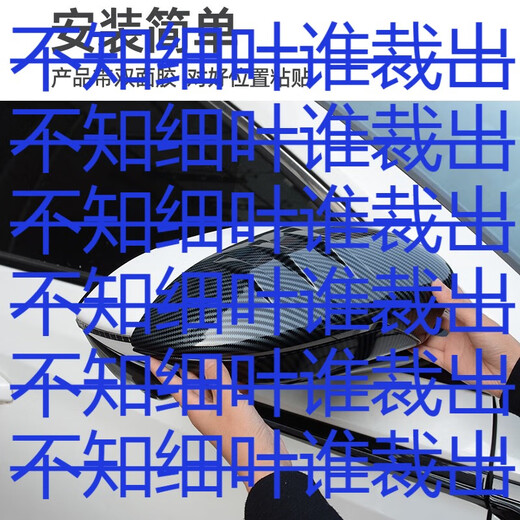 Yusenyi Changan second and third generation CS75plus horn rearview mirror cover reversing mirror housing protective cover modified horn rearview mirror cover carbon fiber pattern pair