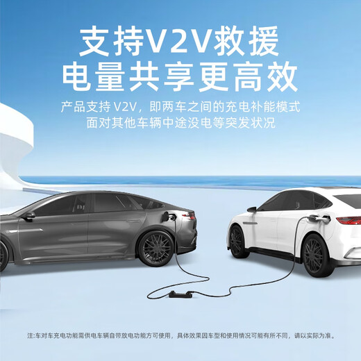 ROMADA charge and discharge gun integrated dual-purpose vehicle-mounted portable 3.5KW new energy vehicle charger suitable for BYD Geely Wuling Tesla Yl CF02 white 5 meters