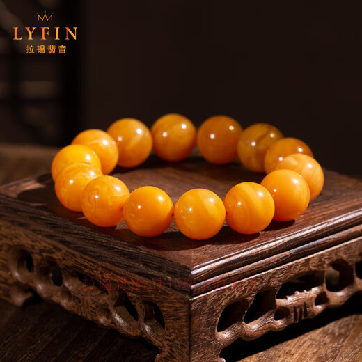 Layun Feiyin 7A natural demon flower beeswax bracelet for men with Russian material presbyopic wax flowing pattern rosary can be collected as a high-end gift. 7A high-end presbyopic wax 14-14.5mm (with certificate)