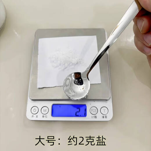 Wing Fantasy 304 stainless steel salt spoon measuring spoon 1g 2g salt spoon kitchen seasoning spoon short handle salt control spoon mini small spoon large size 13cm (about 2g salt) 1 pack