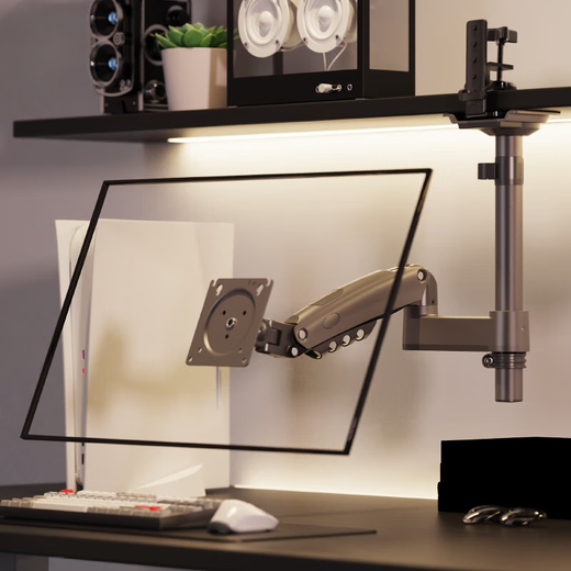 Budi dormitory upside-down monitor stand computer screen robotic arm base desktop desktop lifting and rotating NB H100 9KG load-bearing - column height 36 cm