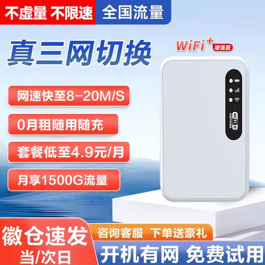 Xiaoyi Prueba gratuita WiFi inalámbrico portátil 6 Nuevo 2025 WiFi móvil portátil Compatible con dispositivos 5G 4G Tráfico de velocidad ilimitada Internet Coche Enrutador doméstico Full Netcom 5Ghz Ultimate Edition 3000 mAh