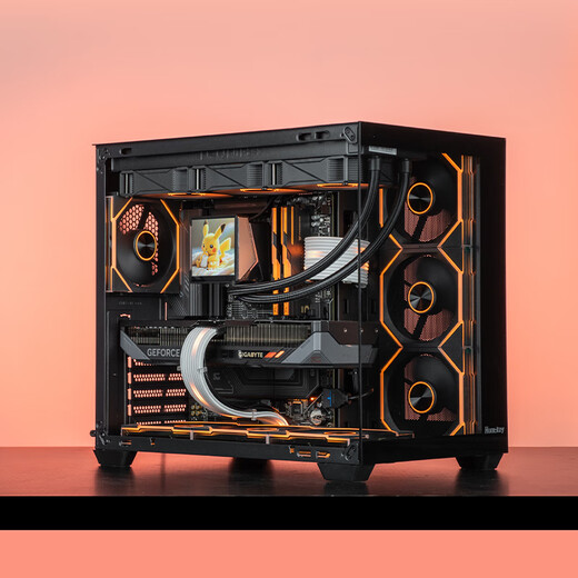Gigabyte AMD Ryzen 7 9800X3D desktop assembly computer host RTX5060Ti/5070Ti/5080 high-end e-sports game water-cooled sea view room secondary screen complete machine 7800X3D three R7 9700X丨5060Ti 16G large video memory