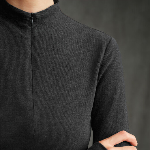 Ainosi Yashi Shopping Mall Same Style Winter New Versatile Slim Waist Stitching Stand Collar Sweater Women 41016008 Smoke Gray M