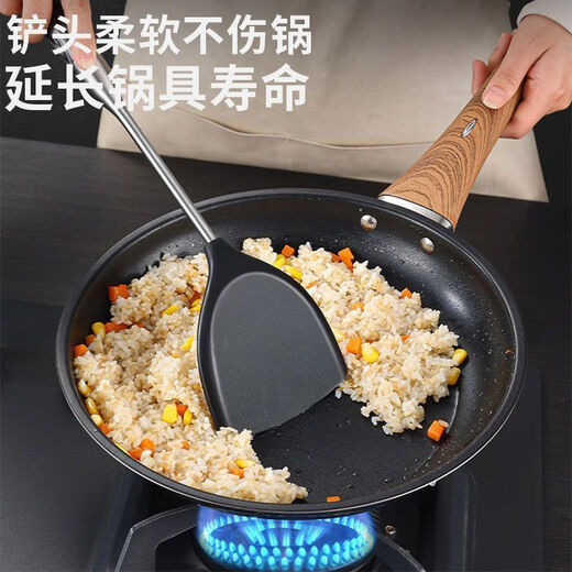 Xiongyi tasteless food grade silicone spatula, non-stick special spatula, household cooking spatula set, high temperature resistant kitchen utensil set, silicone spatula, new 316 ebony handle