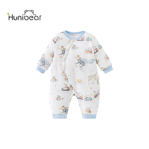 Happy Bear baby thickened onesie newborn winter quilted warm romper baby antibacterial winter clothing