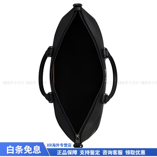 COACH Fashionable and Versatile Trend 42 Goose Briefcase Large Men's Christmas Gift Black Basic Pack (Bag + Dust Bag)