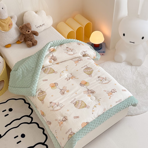Southern Life Class A Children's Cotton Winter Quilt Kindergarten Quilt Double-layer Yarn Quilt Core Spring and Autumn Quilt Beanie Velvet Nap Blanket Quilt Colorful Circus 120*150cm3Jin Jin equals 0.5kg Winter Quilt