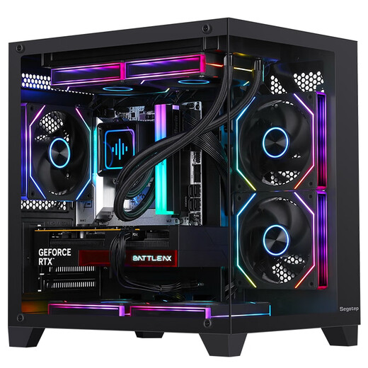 Colorful Ruilong 9600X/7500F/5060/5060ti/5070 game console 3A masterpiece live desktop computer productivity AI model rendering DIY assembly machine with one 9600X+RTX5060 black single host
