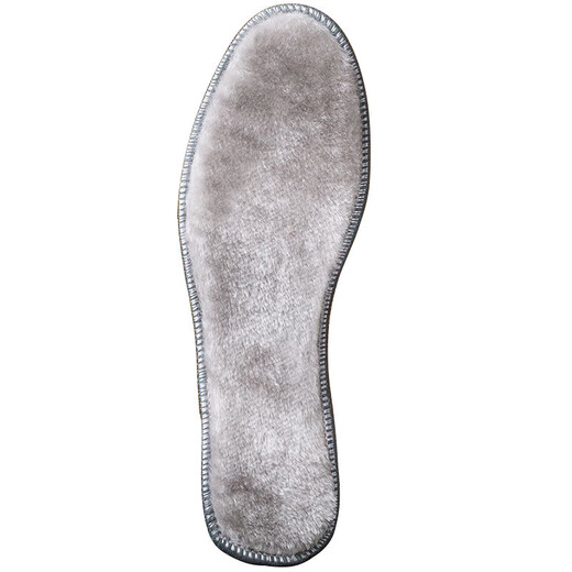 Velvet and thickened anti-odor wool felt insoles for men and women, warm, sweat-absorbent, soft, comfortable and deodorizing cotton insoles, winter insoles, imitation rabbit fur, heat-locking and warm, smoky gray, 5 pairs 41-42