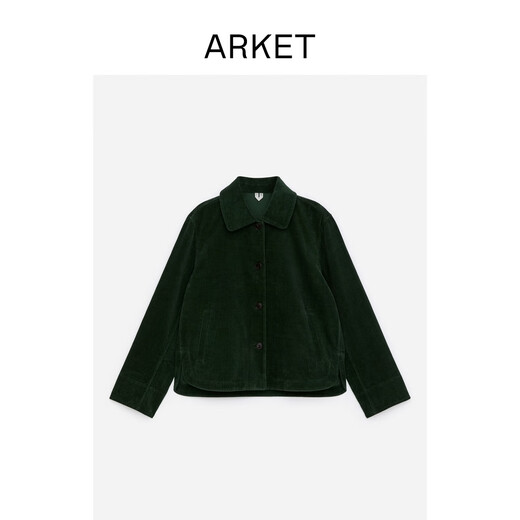 ARKET women's pure cotton corduroy shirt jacket dark green winter new style 1316385001 dark green XXS 155/76A 32