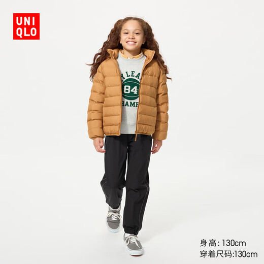 Uniqlo children's clothing boys and girls warm leggings trousers plus velvet pants 25 autumn and winter new style 480181 09 black 160