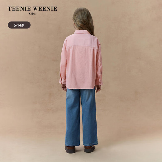Teenie Weenie children's clothing girls' sweet preppy style long-sleeved shirt pink 140