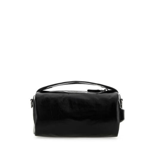 PRADA SS26 Light Luxury Men's LATHER Black Handbag Black One Size