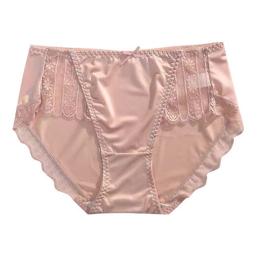 Universal pure lust style sweet girl underwear bow lace new style lace breathable low-waist briefs black 12% off for orders of 5 pieces L