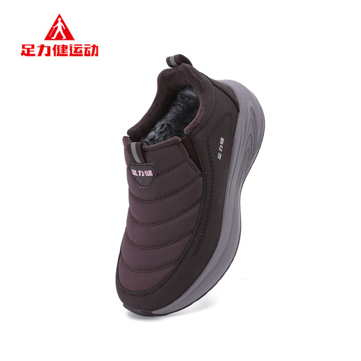 Foot Lijian elderly shoes women's winter new velvet warm shoes soft sole cold-proof shoes middle-aged and elderly shoes 9181 Purple 38