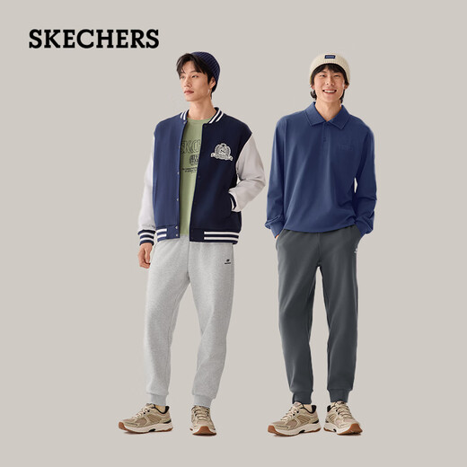 斯凯奇（Skechers）新年礼物男装2025新品冬季加绒保暖裤子运动卫裤休闲长裤L325M105